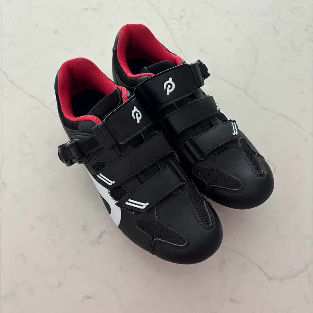 Peloton Black and Red Athletic Shoes